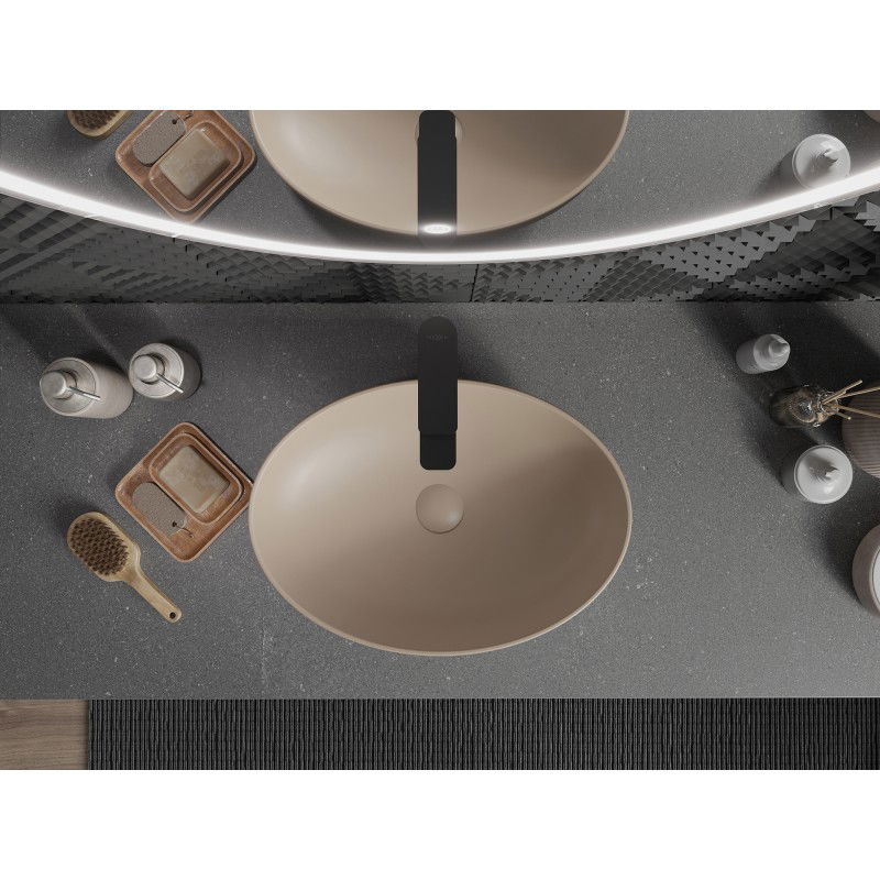 Mexen Cornelia umyvadlo na desku 50 x 37 cm, cappuccino mat - 21885064