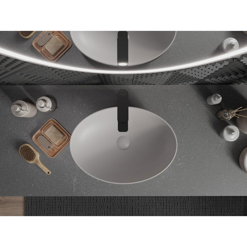 Mexen Cornelia umyvadlo na desku 50 x 37 cm, šedá mat - 21885067