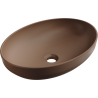 Mexen Cornelia umyvadlo na desku 50 x 37 cm, hnědá mat - 21885068