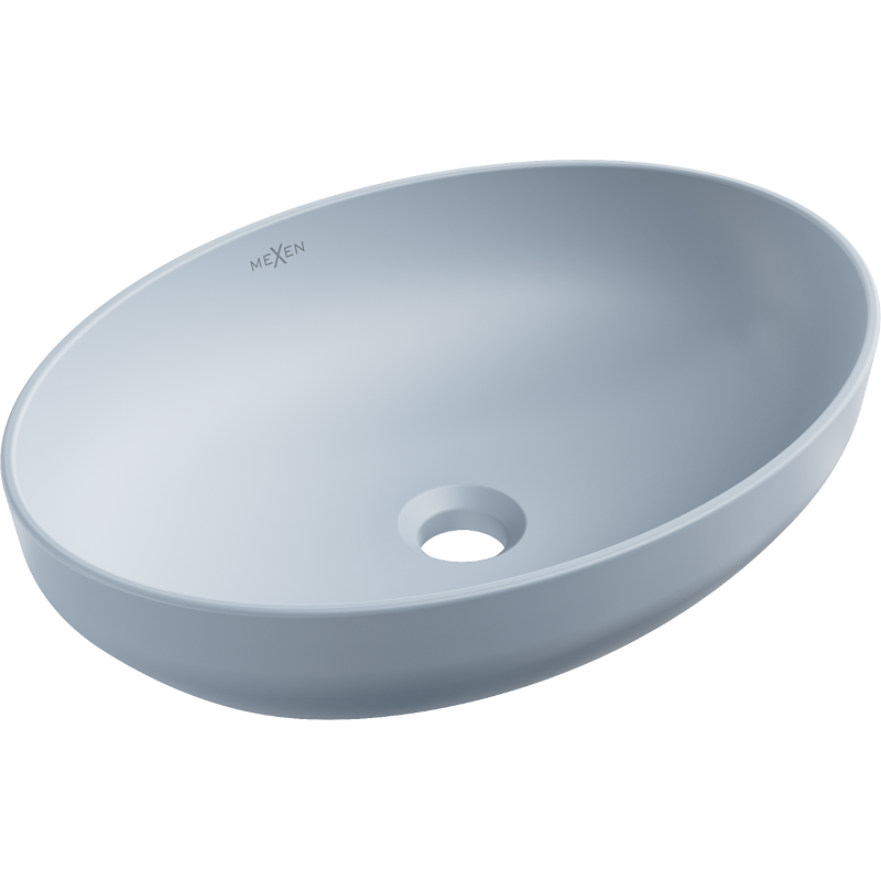 Mexen Cornelia umyvadlo na desku 50 x 37 cm, šedo-modrá matná - 21885069