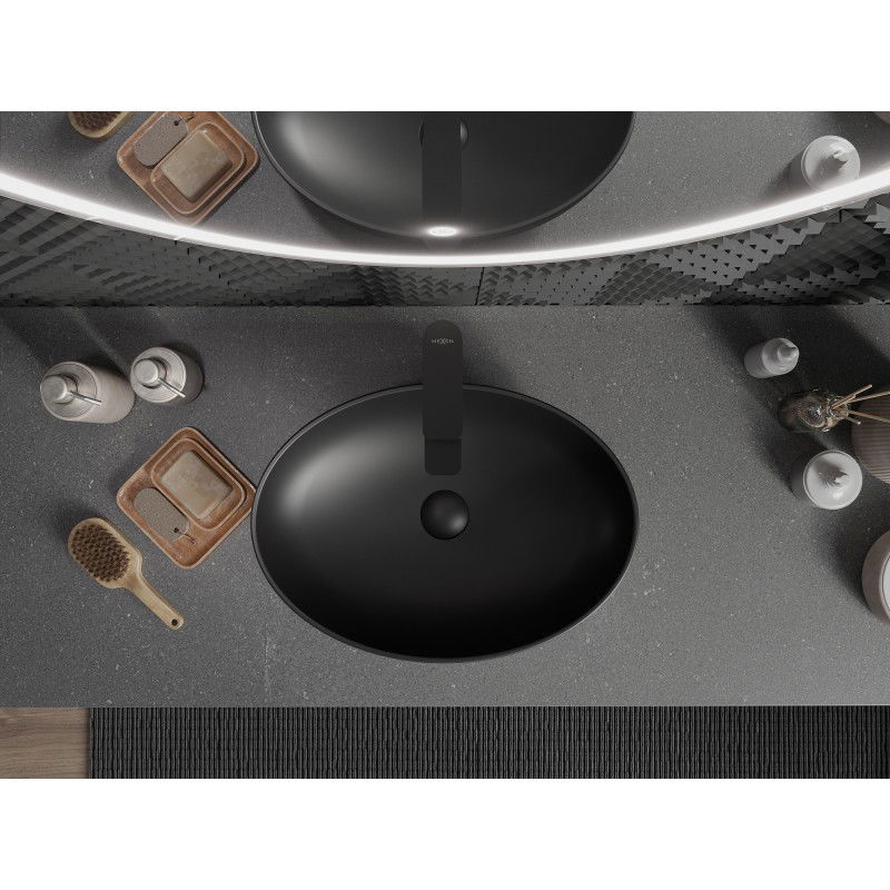 Mexen Cornelia umyvadlo na desku 50 x 37 cm, černá matná - 21885085