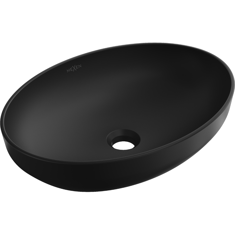 Mexen Cornelia umyvadlo na desku 50 x 37 cm, černá matná - 21885085