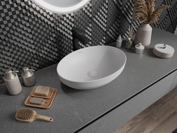 Mexen Cornelia umyvadlo na pracovní desku 50 x 37 cm, platinový mat - 21885063