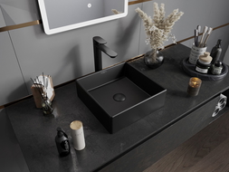 Mexen Goya umyvadlo na desku 35 x 35 cm, černá mat - 22183585
