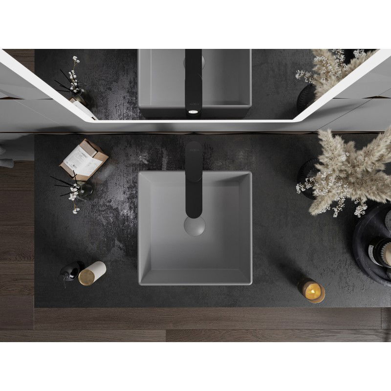 Mexen Goya umyvadlo na desku 35 x 35 cm, světle šedá mat - 22183561