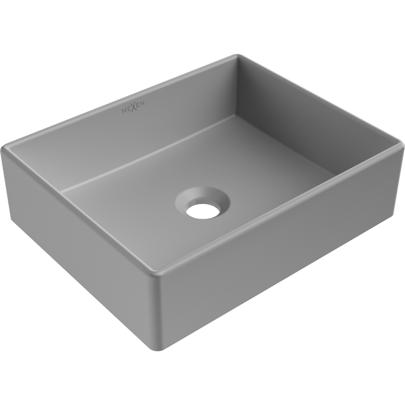Mexen Goya umyvadlo na desku 40 x 32 cm, světle šedá matná - 22184061