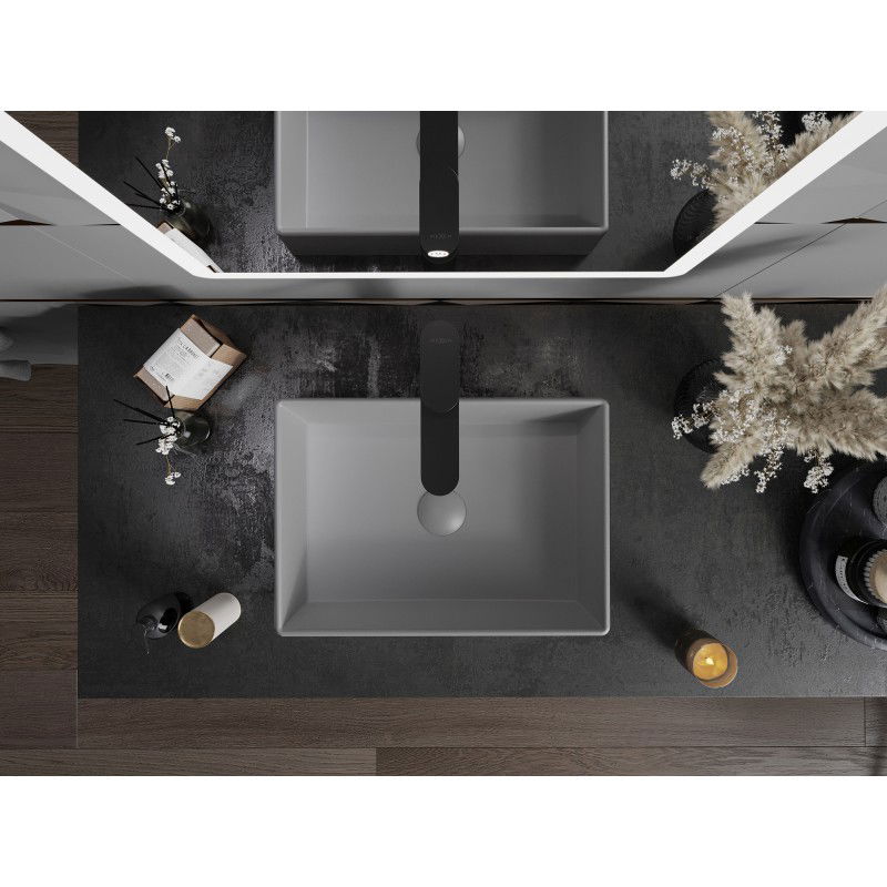 Mexen Goya umyvadlo na desku 45 x 32 cm, světlě šedá matná - 22184561