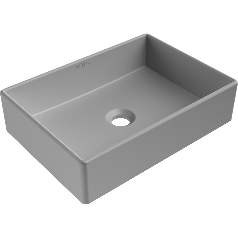 Mexen Goya umyvadlo na desku 45 x 32 cm, světlě šedá matná - 22184561