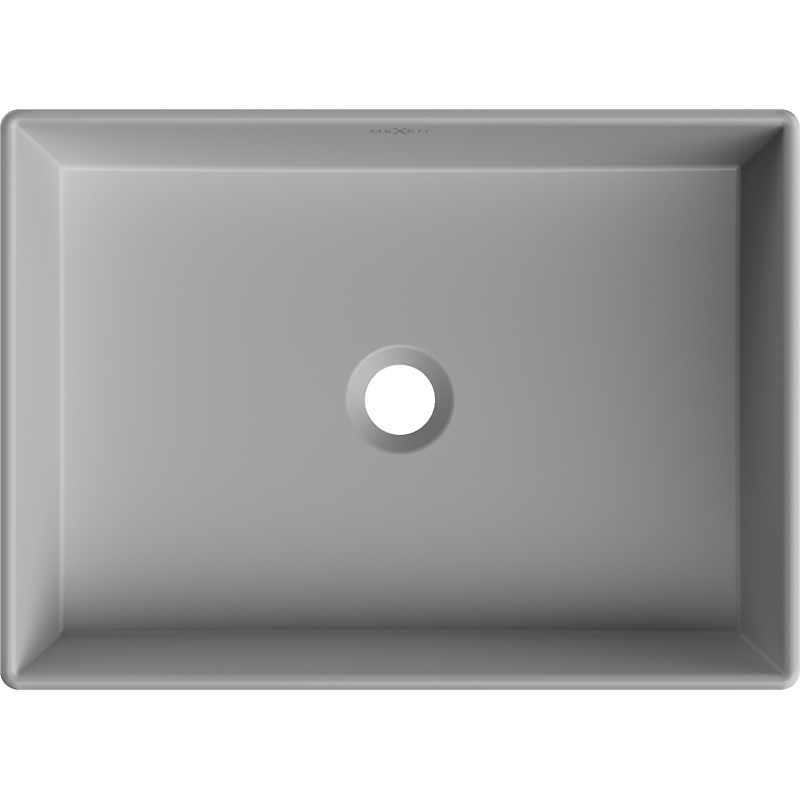 Mexen Goya umyvadlo na desku 51 x 37 cm, světle šedá matná - 22185061