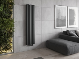 Mexen Dallas dekorativní radiátor 1600 x 360 mm, 1039 W, antracit - W214-1600-360-00-66