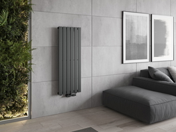 Mexen Boston dekorativní radiátor 1200 x 452 mm, 611 W, antracit - W213-1200-452-00-66