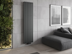 Mexen Boston dekorativní radiátor 1800 x 452 mm, 888 W, antracit - W213-1800-452-00-66