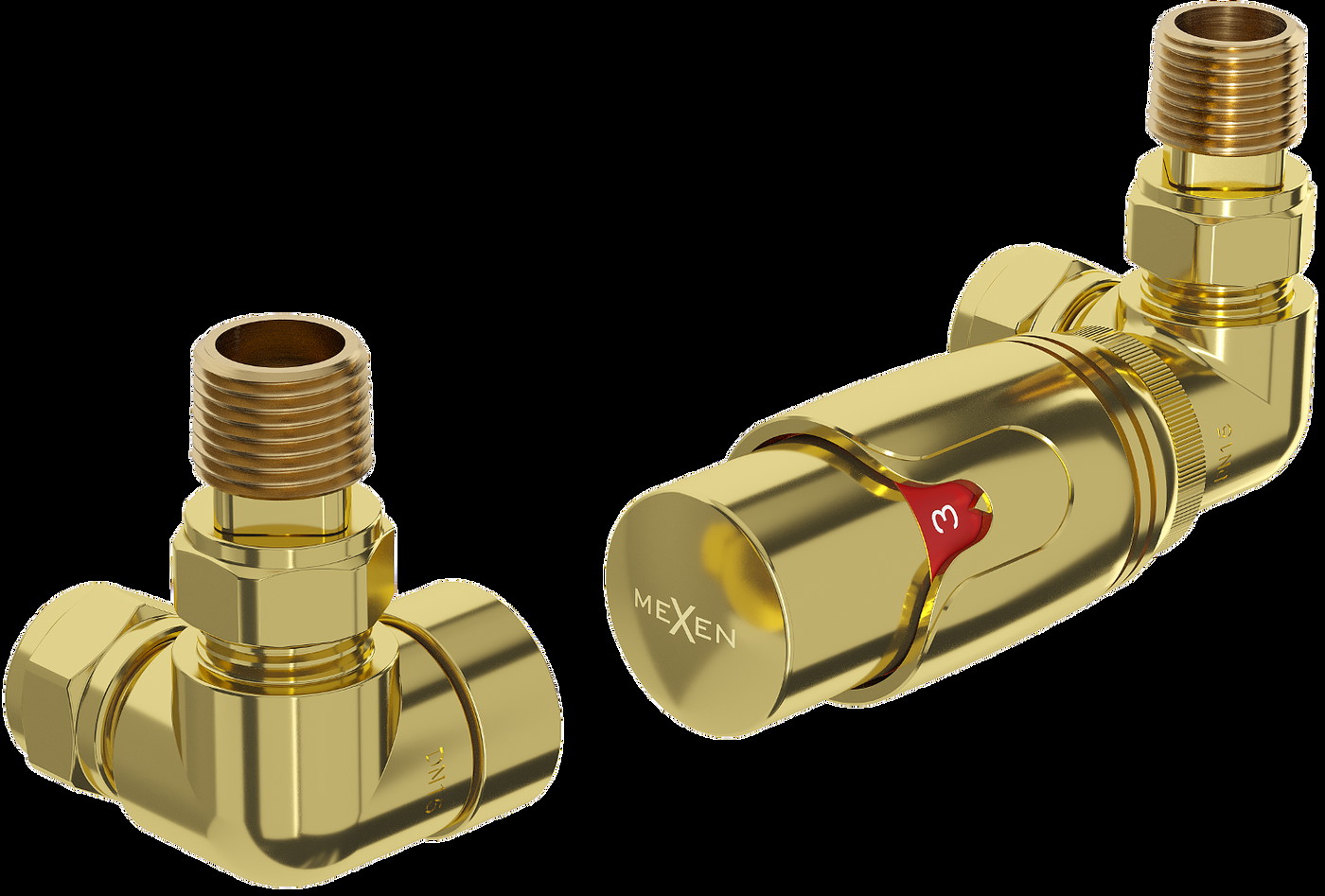 Mexen G00 termostatická sada osová, zlatá - W903-900-50