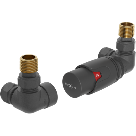 Mexen G00 termostatická sada osová, antracit - W903-900-66