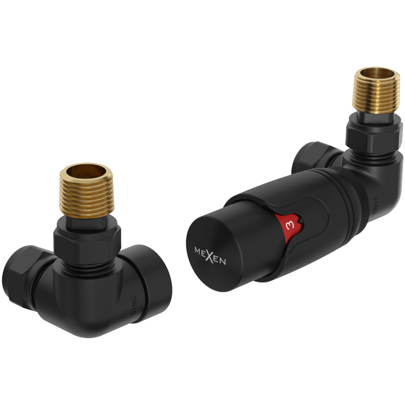 Mexen G00 osová termostatická sada, černá - W903-900-70