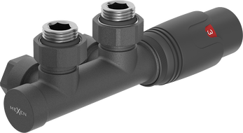Mexen G00 úhlová termostatická sada, Duplex, DN50, antracit - W907-900-66