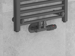 Mexen G00 úhlová termostatická sada, Duplex, DN50, antracit - W907-900-66