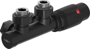 Mexen G00 úhlová termostatická sada, Duplex, DN50, černá - W907-900-70