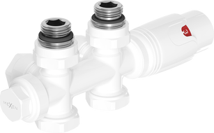 Mexen G00 termostatická sada rohová/přímá, Duplex, DN50, bílá - W908-900-20