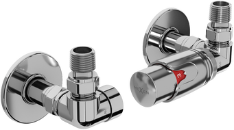 Mexen G00 termostatická sada osová s krycí rozetou R, chrom - W903-900-904-01