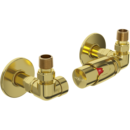 Mexen G00 souprava termostatická osová s krytkou R, zlatá - W903-900-904-50