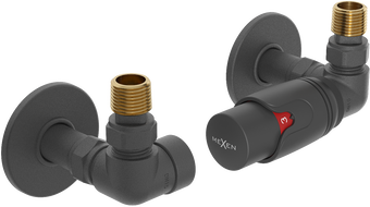 Mexen G00 termostatická sada osová s krytkou R, antracit - W903-900-904-66