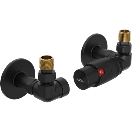 Mexen G00 sada termostatická osová s krytem R, černá - W903-900-904-70