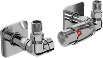 Mexen G00 termostatická sada osová s krytkou S, chrom - W903-900-909-01