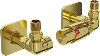 Mexen G00 sada termostatická axiální s krytkou S, zlatá - W903-900-909-50