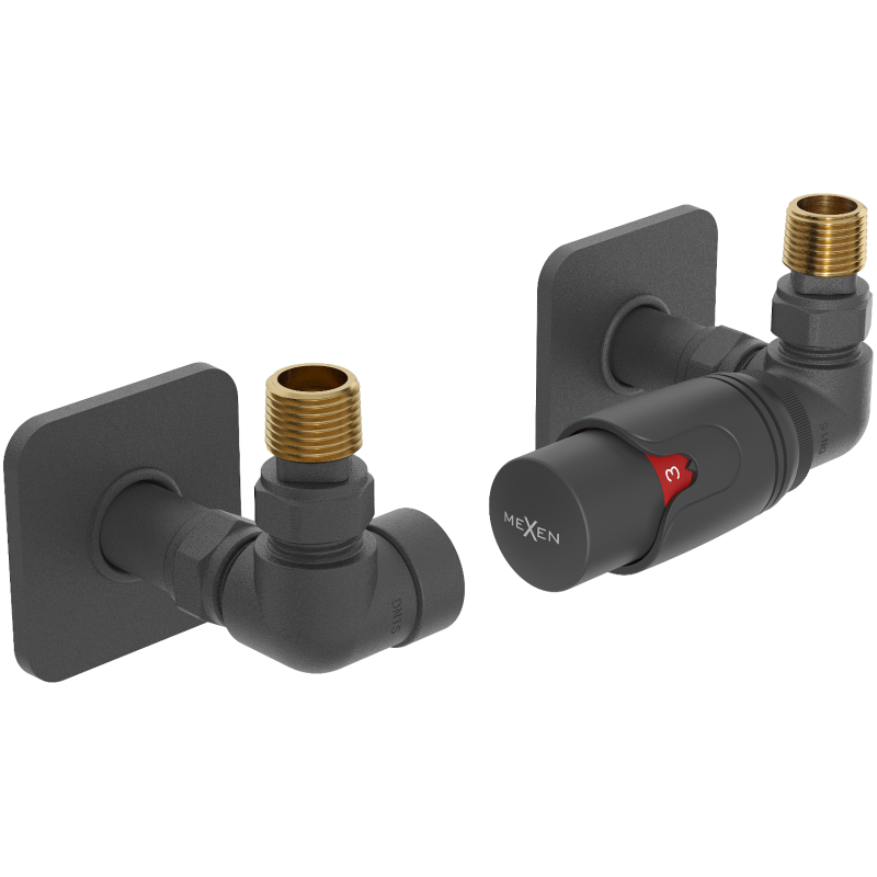 Mexen G00 sada termostatická osová s krytem S, antracit - W903-900-909-66
