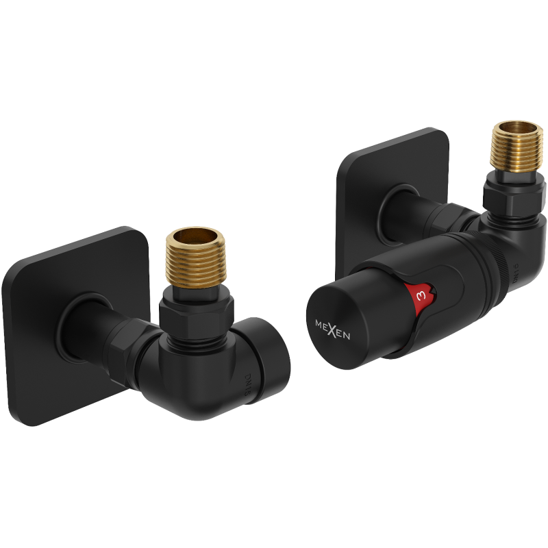 Mexen G00 termostatická sada osová s maskováním S, černá - W903-900-909-70
