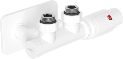 Mexen G00 sada termostatických ventilů rohových s krytkou S, Duplex, DN50, bílý - W907-900-910-20