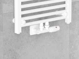 Mexen G00 sada termostatických ventilů rohových s krytkou S, Duplex, DN50, bílý - W907-900-910-20