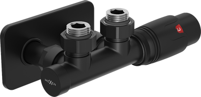 Mexen G00 úhlová termostatická sada s krytkou S, Duplex, DN50, černá - W907-900-910-70