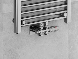 Mexen G00 termostatická sada rohová/přímá s krytem S, Duplex, DN50, chrom - W908-900-910-01