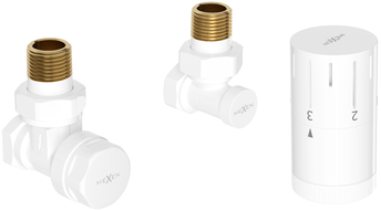 Mexen G05 termostatický úhlový set, bílý - W901-958-20