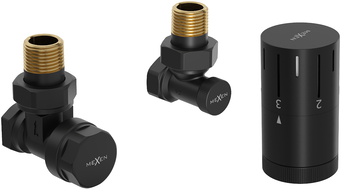 Mexen G05 termostatická sada rohová, černá - W901-958-70