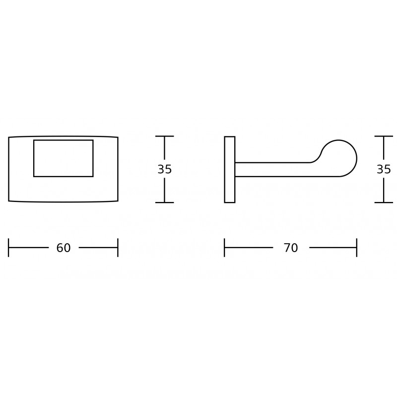 Mexen Zoja háček na ručník, černý - 7019135-70