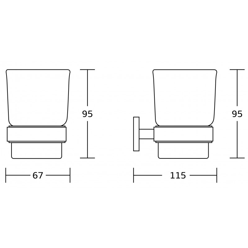 Mexen Zoja kelímek na kartáčky, černý - 7019138-70