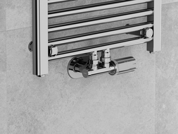 Mexen G05 termostatická sada úhlová, Duplex, DN50, chrom - W907-958-01