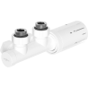 Mexen G05 termostatická sada úhlová, Duplex, DN50, bílá - W907-958-20