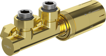 Mexen G05 sada termostatická úhlová, Duplex, DN50, zlatá - W907-958-50