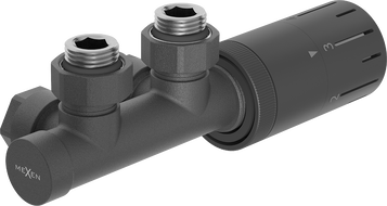 Mexen G05 termostatický set rohový, Duplex, DN50, antracit - W907-958-66