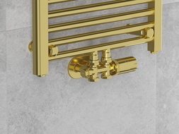 Mexen G05 termostatická sada rohová/přímá, Duplex, DN50, zlatá - W908-958-50