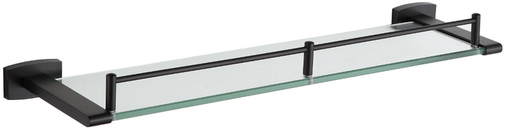 Mexen Zoja závěsná skleněná police, černá - 7019137-70