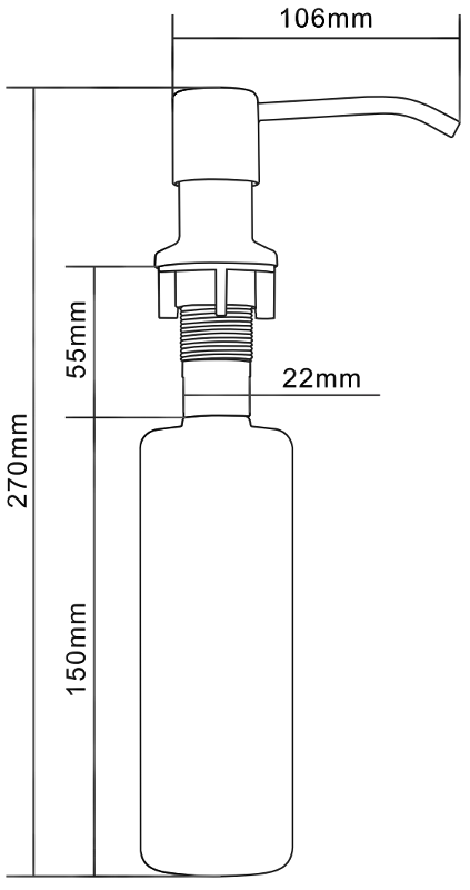 Mexen dávkovač na tekutinu ke dřezu, Bílá - 6601320-20