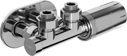 Mexen G05 úhlová termostatická sada s maskováním R, Duplex, DN50, chrom - W907-958-905-01