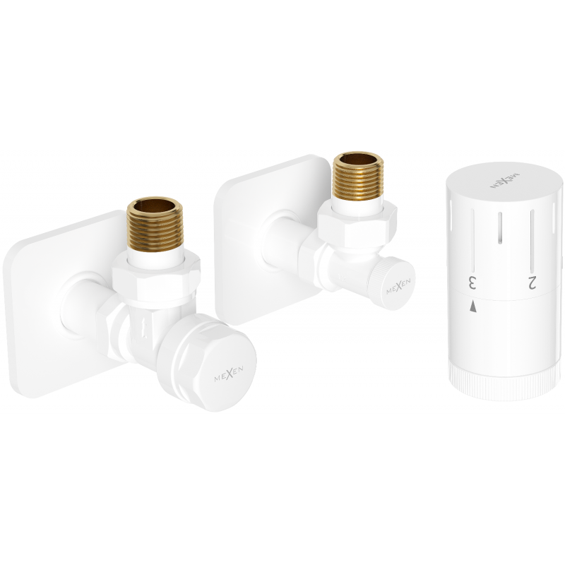 Mexen G05 termostatická sada úhlová s krytem S, bílá - W901-958-909-20