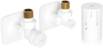 Mexen G05 termostatická sada úhlová s krytem S, bílá - W901-958-909-20
