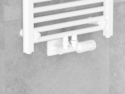 Mexen G05 termostatická rohová sada s krytem S, Duplex, DN50, bílá - W907-958-910-20